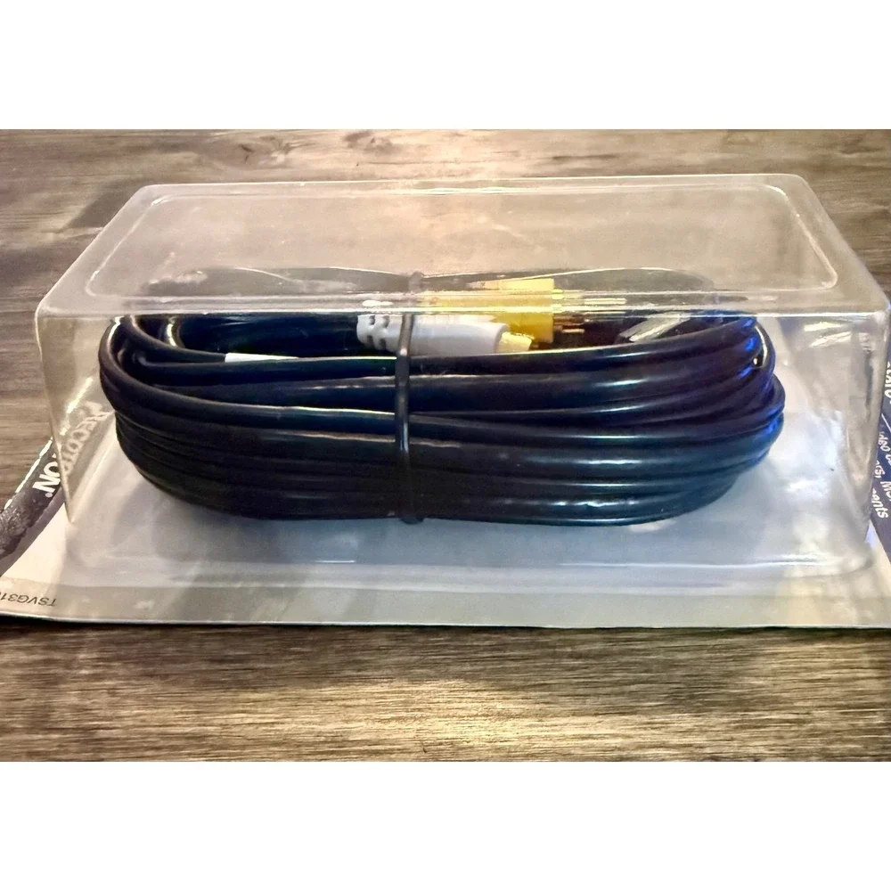 Recoton RCA Stereo Audio Video Cable 6ft Black NEW Gold Plated TSVG310 Composite